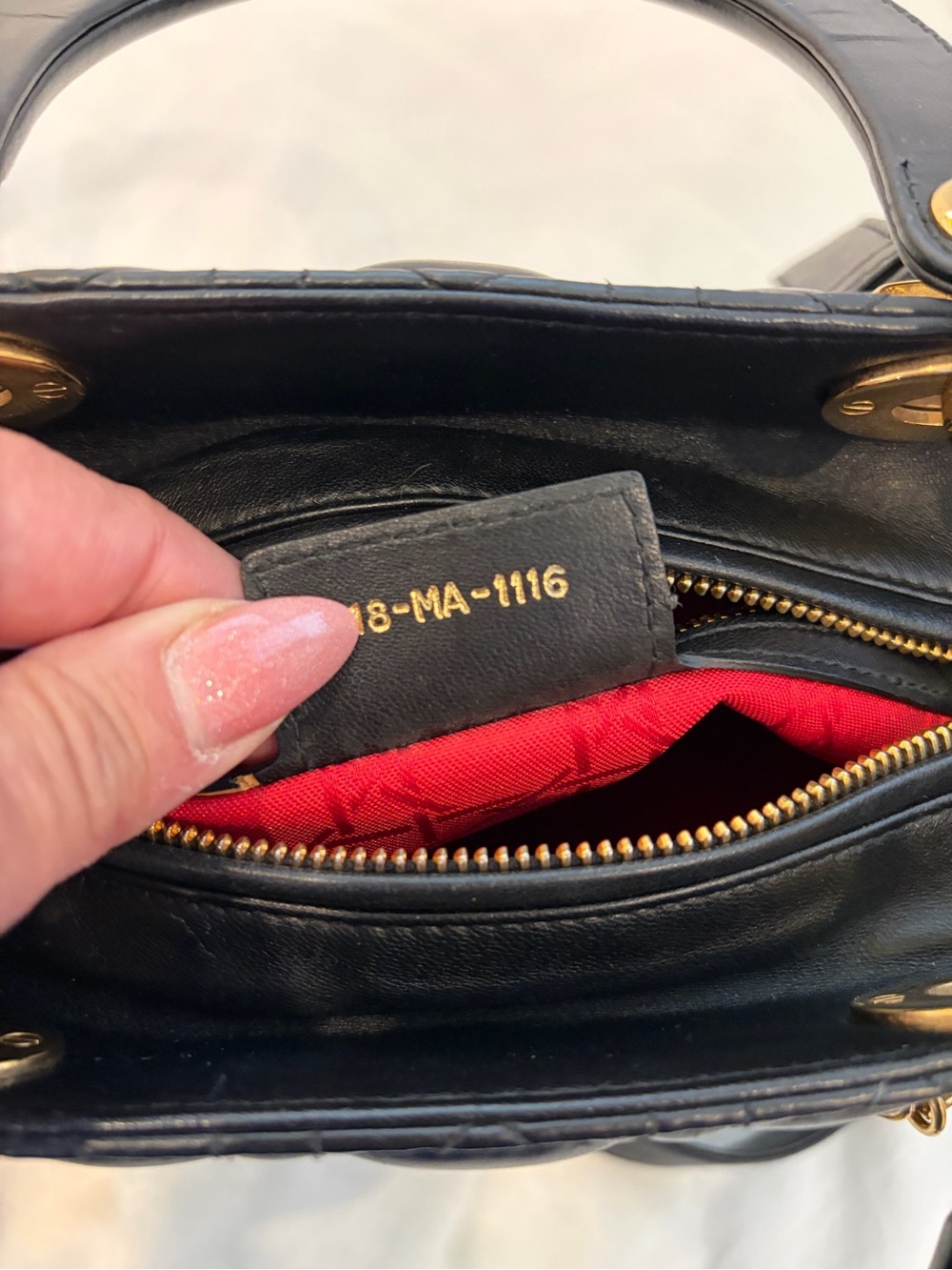 Christian Dior Lady Dior Medium Black Cannage Lambskin Gold Hardware Top Bag - Picture 10 of 16